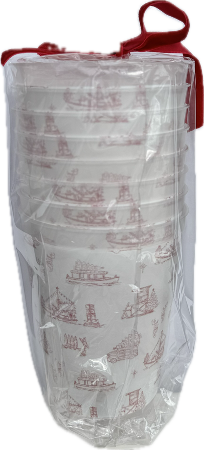 Holiday Shatterproof Cups- 8 pack