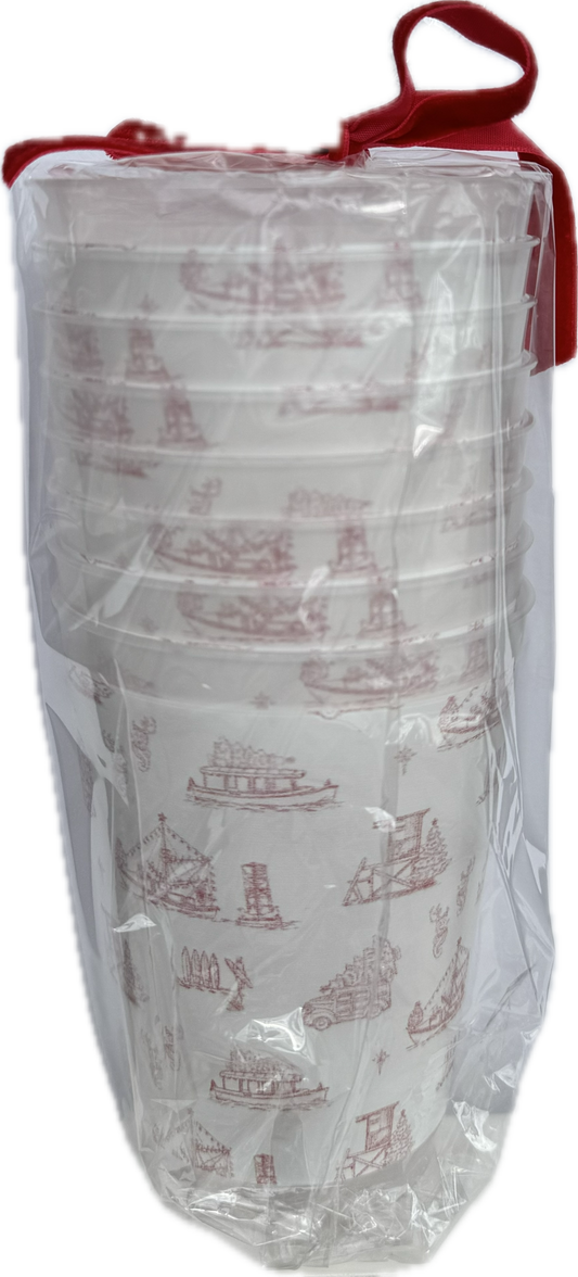 Holiday Shatterproof Cups- 8 pack